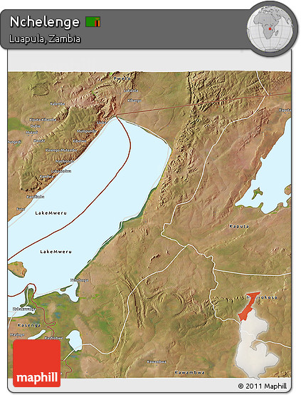 Satellite 3D Map of Nchelenge
