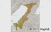 Satellite 3D Map of Nchelenge, lighten, semi-desaturated