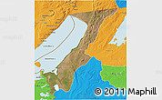 Satellite 3D Map of Nchelenge, political outside