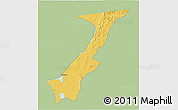 Savanna Style 3D Map of Nchelenge, single color outside