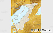 Shaded Relief 3D Map of Nchelenge, physical outside