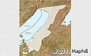 Shaded Relief 3D Map of Nchelenge, satellite outside