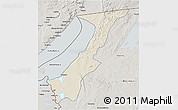 Shaded Relief 3D Map of Nchelenge, semi-desaturated