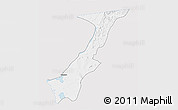 Silver Style 3D Map of Nchelenge, single color outside