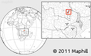 Blank Location Map of Nchelenge, within the entire country