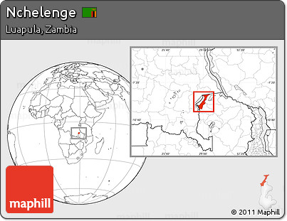 Blank Location Map of Nchelenge