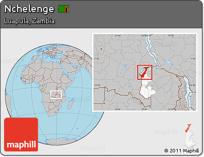 Gray Location Map of Nchelenge, highlighted parent region