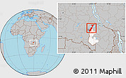 Gray Location Map of Nchelenge, highlighted parent region