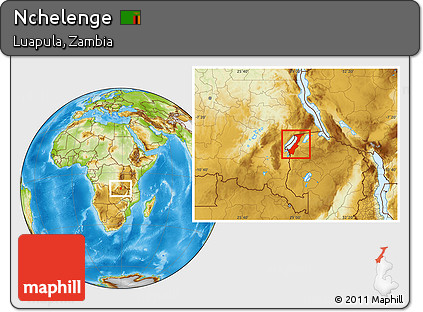 Physical Location Map of Nchelenge