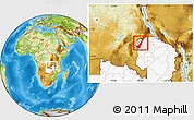 Physical Location Map of Nchelenge, highlighted country