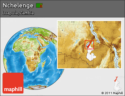 Physical Location Map of Nchelenge, highlighted parent region
