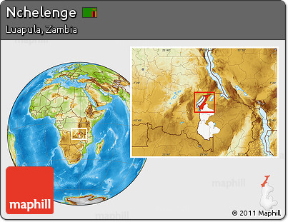 Physical Location Map of Nchelenge, highlighted parent region