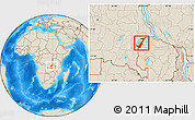 Shaded Relief Location Map of Nchelenge