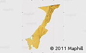 Physical Map of Nchelenge, cropped outside