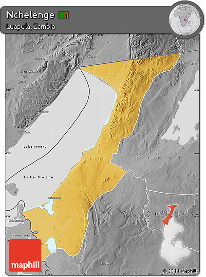 Physical Map of Nchelenge, desaturated