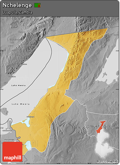 Physical Map of Nchelenge, desaturated