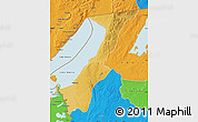 Physical Map of Nchelenge, political outside