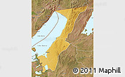 Physical Map of Nchelenge, satellite outside