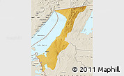 Physical Map of Nchelenge, shaded relief outside