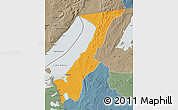 Political Map of Nchelenge, semi-desaturated