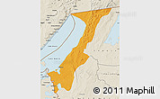 Political Map of Nchelenge, shaded relief outside
