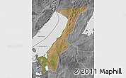 Satellite Map of Nchelenge, desaturated