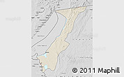 Shaded Relief Map of Nchelenge, desaturated