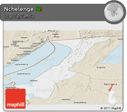 Classic Style Panoramic Map of Nchelenge