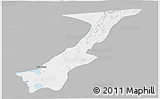 Gray Panoramic Map of Nchelenge, single color outside