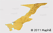 Physical Panoramic Map of Nchelenge, cropped outside