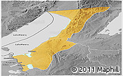 Physical Panoramic Map of Nchelenge, desaturated