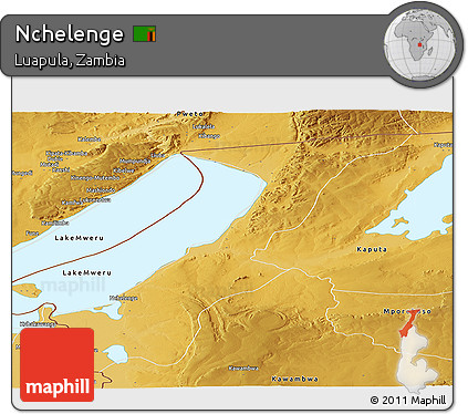 Physical Panoramic Map of Nchelenge