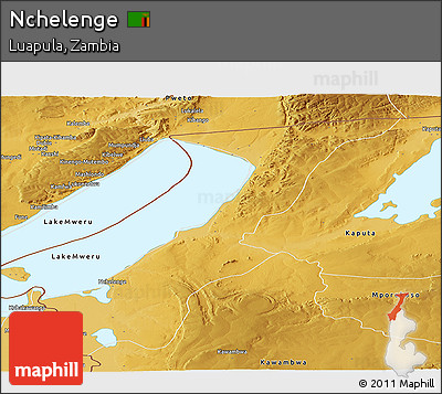 Physical Panoramic Map of Nchelenge