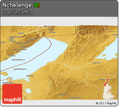 Physical Panoramic Map of Nchelenge
