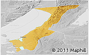 Physical Panoramic Map of Nchelenge, lighten, desaturated