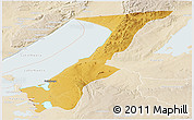 Physical Panoramic Map of Nchelenge, lighten