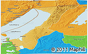 Physical Panoramic Map of Nchelenge, political outside
