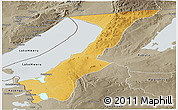Physical Panoramic Map of Nchelenge, semi-desaturated
