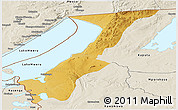 Physical Panoramic Map of Nchelenge, shaded relief outside