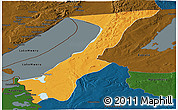Political Panoramic Map of Nchelenge, darken