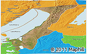 Satellite Panoramic Map of Nchelenge, political outside