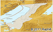 Shaded Relief Panoramic Map of Nchelenge, physical outside