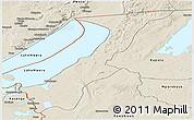 Shaded Relief Panoramic Map of Nchelenge