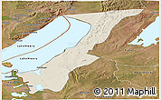 Shaded Relief Panoramic Map of Nchelenge, satellite outside