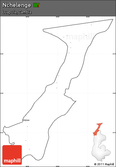 Blank Simple Map of Nchelenge, cropped outside
