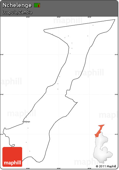 Blank Simple Map of Nchelenge, cropped outside