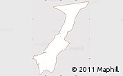 Classic Style Simple Map of Nchelenge, cropped outside