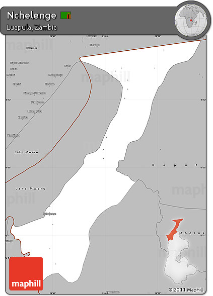 Gray Simple Map of Nchelenge