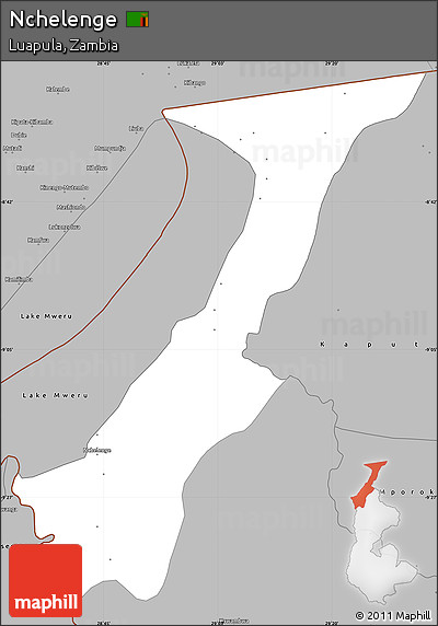Gray Simple Map of Nchelenge