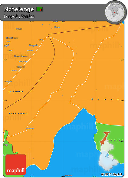 Political Simple Map of Nchelenge